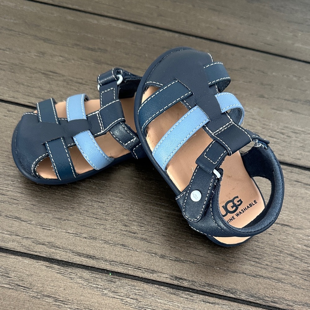 UGG toddler Dark Blue and Sky Blue Sandals